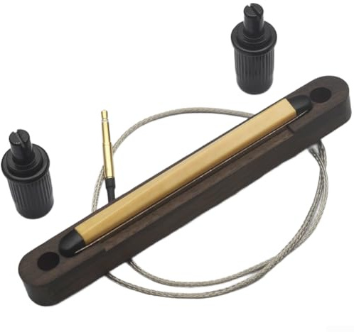 Piezo Pickup för basgitarr, 4 strängar, träpickups med 2,5 mm jack – klart ljud för elbas bro 11 cm (6 strängar)