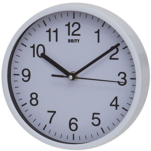 Horloge Murale Unity, Radcliffe, Balayage Silencieux, Moderne, Blanc, 20 cm