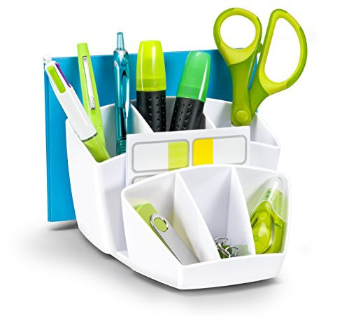 CEP Gloss 8 Compartment Desktop Organizer - Arctic White