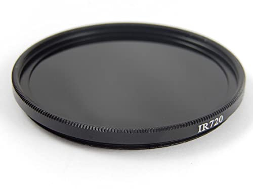 vhbw Universal Infrarot Filter 720nm für kompatibel mit Kamera Objektiven mit 58mm Filtergewinde - Zirkularer IR-Filter, Schwarz