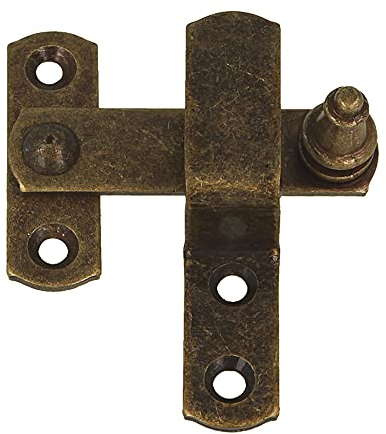 Amig - Heurtoir Lisse pour Volet | Style Rustique avec Finition en Cuir | Fixation Sécurisée pour Intérieur et Extérieur | Compatible avec Charnières et Serrures Métalliques, Cuir, Effet Mat