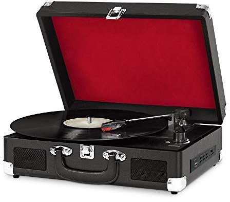 Majestic TT 43 BT USB SD AX - Valigetta Giradischi 33/45/78 giri portatile, bluetooth, ingressi USB/SD recorder, Nero