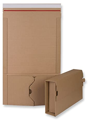 A5 Size Book Postal Wraps 215x165x80mm Strong Cardboard Mailers - Manilla Book Wrap Flute (Pack of 25)