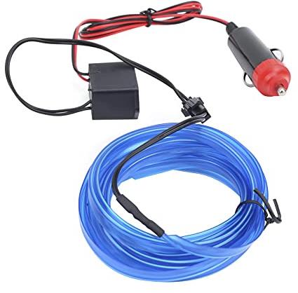 Luz de Neón de Tira de LED para Automóvil, Neón de Automóvil, Luces LED para Interior de Automóvil, Iluminación Interior de Automóvil de 3 Metros, Tira de LED para Automóvil, Encendedor(azul)