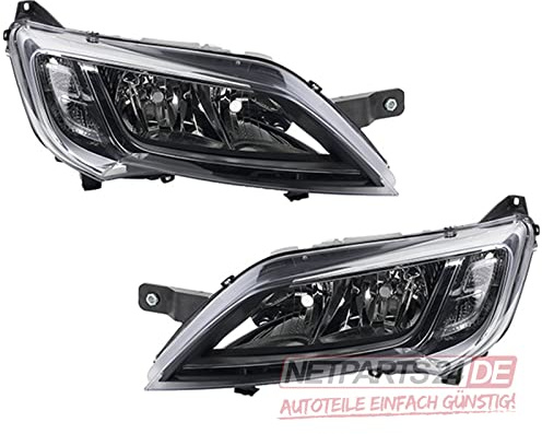 Johns, Scheinwerfer Set Halogen passend für Fiat Ducato 250 251 2014- chrom H7 H7 Li Re