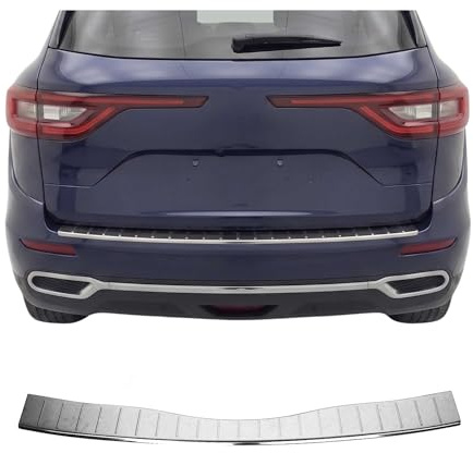 OMAC Protection de Pare-Chocs Arrière pour Renault Koleos II 2016-2024 – INOX Finition polie – Seuil de Coffre sur Mesure – Protection Seuil de Chargement
