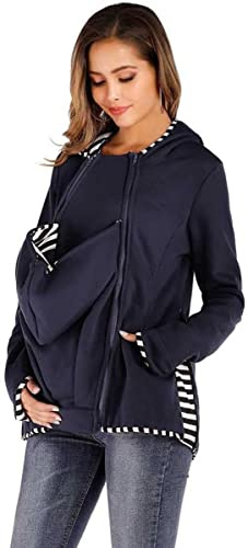 2 En 1 Chaqueta De Jersey De Canguro Multifunción Para Mamá, Chaqueta De Lactancia Canguro Vellón Maternidad Con Cremallera Chaqueta Maternidad 1,L