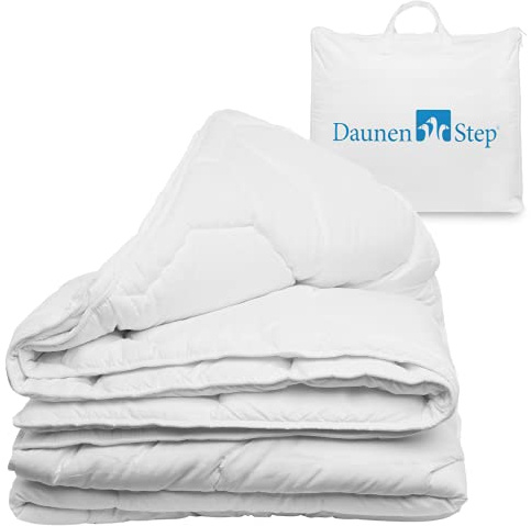 Daunen Step Couette en fibre synthétique NeoStep 200 | 200 x 220 cm – Carré et demi long Italie Automne/Hiver (Chaleur Classic Winter )