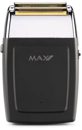 Max Pro Präzisionsrasierer Schwarz | Damenrasierer mit hypoallergenen Gold-Titan-Klingen | 90 Min Betriebszeit | Für alle Haartypen | 0,03 mm Präzision | Leise & hautschonend | Inkl. Garantie