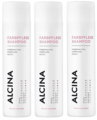3er Feuchtigkeits Farbpflege Shampoo Alcina 250 ml