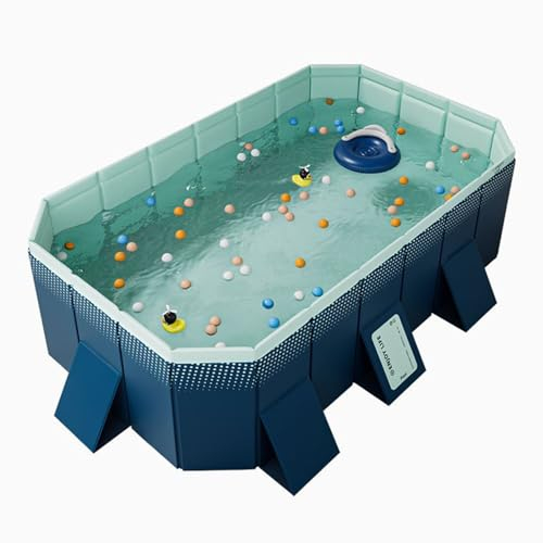 XUDREZ Foldable Swimming Pool Above Ground Garden Big Pools Outdoor Rectangular Pool Oversized Family Paddling Pool for Adults Outdoor Backyard Summer Water Party 8.5FT