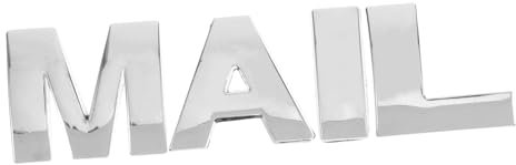 PAMINGONO 4piezas Bandera De Correo Letras Adhesivas Para Buzón De Correo Pegatinas De Letras Metálicas Para Decorar El Exterior Del Buzón Fácil De Instalar y Personalizar