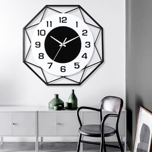 SIN&MI Metal Motorcycle Wall Clock,Vintage Decorative Wall Clocks Battery Operated, Rustic Motorcycle Gift for Fathers Day Dad Him Boyfriend,Silent Clock for Living Room