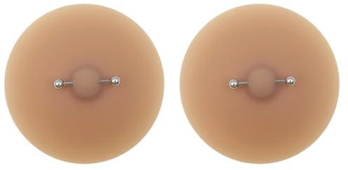 Gissroys Women Nipple Covers Pasties With Faux Piercing Lingerie Reusable Breast Sticker Adhesive Sticky Bra Intimates Accessies