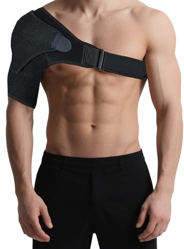 Hsrag Rotator Cuff Adjustable Shoulder Support Brace for Men & Women, Breathable Compression Strap, Pain Relief for Rotator Cuff, Tendonitis, Neck Injuries, One Size Fits Left & Right