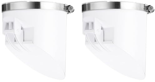 QUARKZMAN 2 Pcs PVC Válvula Anti Retorno para Alcantarillado, Núcleo Anti efluvio para Tubo Horizontal de 110mm/4.3 Pulgadas de Diámetro Exterior En Tanques de Aguas Residuales, Blanco