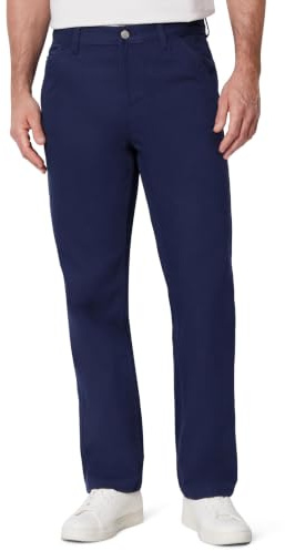 Amazon Essentials Men's Relaxed-Fit Workwear Mens Jeans, Dark Navy, 34W / 28L