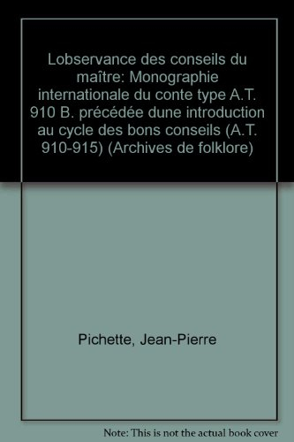 L'observance des conseils du maitre