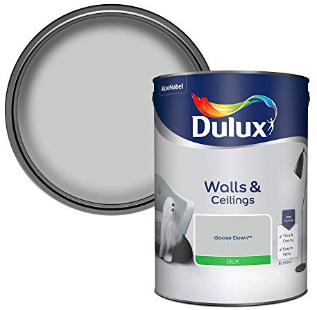 Dulux Walls & Ceilings Silk Emulsion Paint - Goose Down - 5L