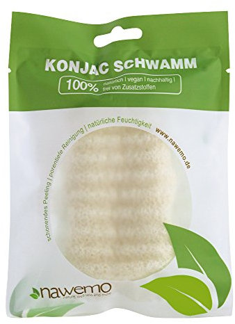Nawemo Éponge konjac BODY Pur, pour tous les types de peau