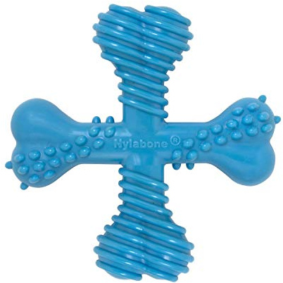 Nylabone Extreme Tough Dog Chew Toy X-Bone, Durable, Cleans Teeth, Beef Flavour, Large, for Dogs Up to 23 kg