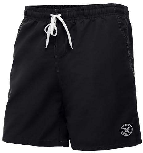 Ladeheid Short de Bain Homme, Séchage Rapide avec Filet Intérieur, Maillot de Bain Homme Piscine, Poches Latérales et Arrière, Ceinture Élastique avec Cordon Ajustable LA40-129