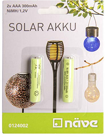 Näve - Pilas AAA (NiMh, 1,2 V, 300 mAh, 2 Unidades)