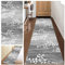 KCYXSMAX Teppich Läufer Flur Grau Blume Muster Küchen Teppich 40 * 60cm Weich Polyester Lange Küchenläufer für Korridor Schlafzimmer Wohnzimmer Geometrisches Waschbar Meterware Anpassbar