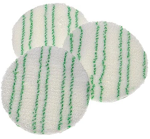 vhbw 3x Pads de polissage compatible avec Kärcher FP 303 aspiro-cireuse - Set de polissage pour laminé vert/blanc