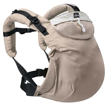 NéoBulle - Néo V3 Préformé - Porte-Bébé Physiologique Léger, Respirant, Confortable et Évolutif - Large Ceinture Ventrale - 100% Coton Bio - Fabriqué en France - De 0 à 2 Ans, Savane - V3