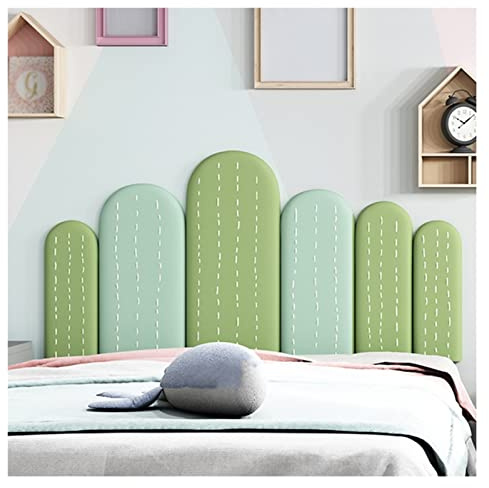 GOCHUSX Imbottitura Murale 3D Anticollisione, Testiera Peel And Stick, Cuscino da Parete Autoadesivo per Camera da Letto per Il Soggiorno della Sala Giochi (Colore : Verde, Taglia : 200x60cm)