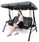 Wudlad Garden Swing Canopy Replacement - Outdoor Waterproof Swing Chair Cover, UV Resistant Patio Hammock Cover Top for Swing Seat (L)