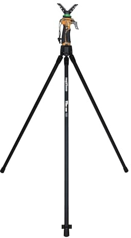 FIERY DEER Treppiede di Caccia Regolabile in Lunghezza, Supporto per Fucile Versatile, Bipiede da Caccia in Alluminio (160 CM)