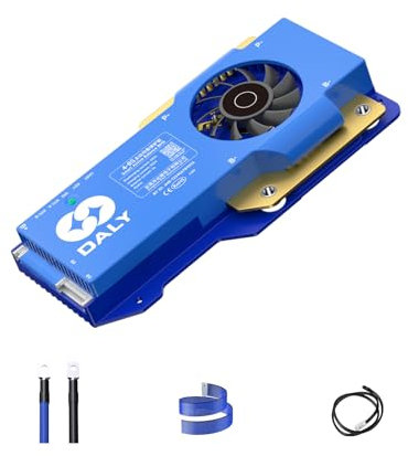 DALY BMS 24V 250A - 1A à équilibrage Actif Système de Gestion de Batterie, Bluetooth intégré pour LifePO4 8S Batteries - Idéal pour RV, Le Stockage d'énergie Solaire, Les Applications Marines, etc.