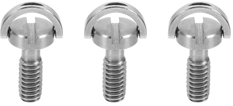 MALUGOGO Vite in Acciaio Inox 1/4” per Piastra Sgancio Rapido Fotocamera, Vite di Montaggio per Treppiede, Set da 3 Pezzi per Accessori Fotocamera