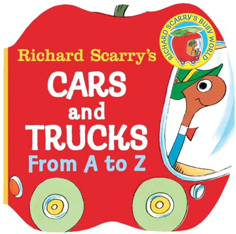 Richard Scarry's Cars and Trucks from A to Z (Shaped Board Book)