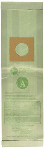 Hoover Vacuum Cleaner Bags for Upright Vacs, Pack of 3, White-Green, Type A, Part # 4010001A, Hoover Vacuum Bags Refill