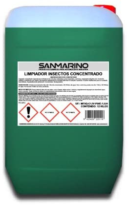 SANMARINO Limpiador DE Insectos ESTRELLADOS Concentrado: 12 L.