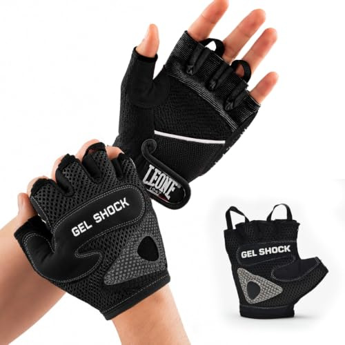 LEONE 1947, Guantes De Gimnasia, Unisex Adulto, Negro, XS, AB712