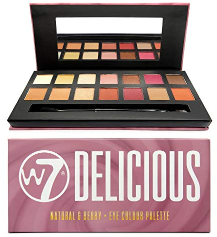 W7 Delicious Eye Colour Palette, 11.2 G, Pezzi, Rosa, 14 Grammo