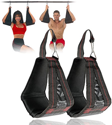 jincome Padded Hanging AB Straps, 1 Pair AB Sling Suspension Hanging Straps Belts Abdominal Muscles Training Reverse Pull Sit Ups Chin-up Bar Mounted Muscles Carver