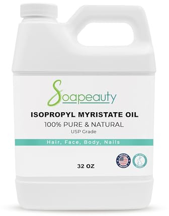 ISOPROPYL Myristate Cosmetic Grade for Soap Making, Fragrances, Shampoo, Creams & Lotion, Makeup & Adhesive Remover, Antiperspirants & Deodorants | (32 OZ)