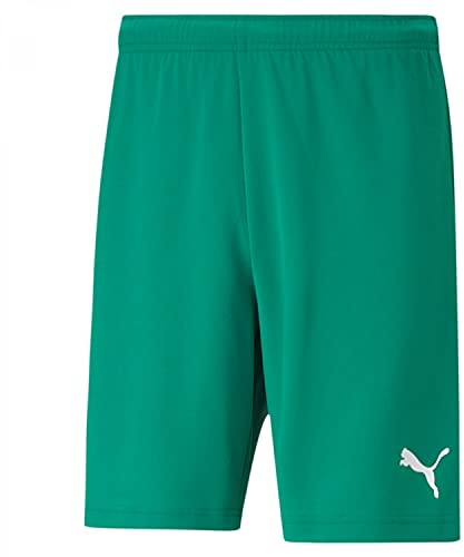PUMA teamRISE Short Jr, Pantaloncini Unisex - Bambini e Ragazzi, Pepper Green/White, 128
