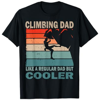 Retro vintage escalada papá escalada amante & fan día del padre Camiseta