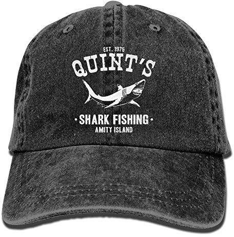 Denim Hat Women Men Cowboy Cap Shark Fishing Jaws Colors Available Baseball Cap Lightweight Trucker Cap Unisex Snapback Cap Classic Dad Hat for Adult Teens Kids