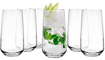 Glasmark KROSNO 1992 Vasos Conjunto De 6 Piezas 430 ml Vasos Grandes Apto Para Lavavajillas Duradero Agua Jugos Bebidas