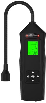 Combustible Gas Leak Detector - Rechargeable Gas Leak Detector, Natural Gas Leak Detector with 17-inch Probe for Checking Leaks of Natural Gas, Propane, Methane, Butane and Other Combustible Gases