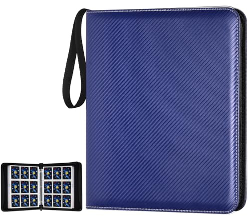 GERMUN Trading Card Binder, Premium 9 Pocket Card Binder, 720 Double Sided Pocket PU Collection Binder, Collector Album, Card Holder for MTG, TCG, Sports Cards (Dark Blue)