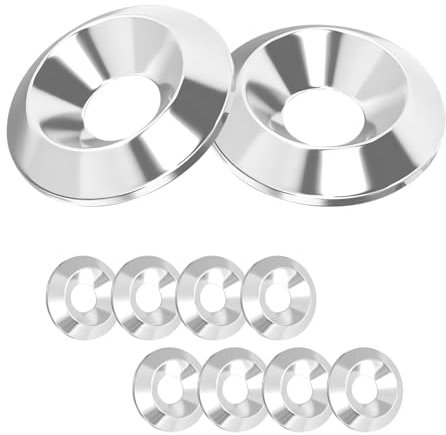 Ctyjia 10 Pièces Rondelles de Tasse, Rondelle Boulon, Joint à Tête Plate en Acier Inoxydable, M8 x 20mm Rondelles à Tête Fraisée