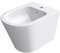 Mai & Mai Sanitari Bidet Sospeso 51,5x36x34,5cm, Sanitari Bagno in Ceramica Superficie Antisporco Düren108 Bianco, un Foro per la Rubinetteria